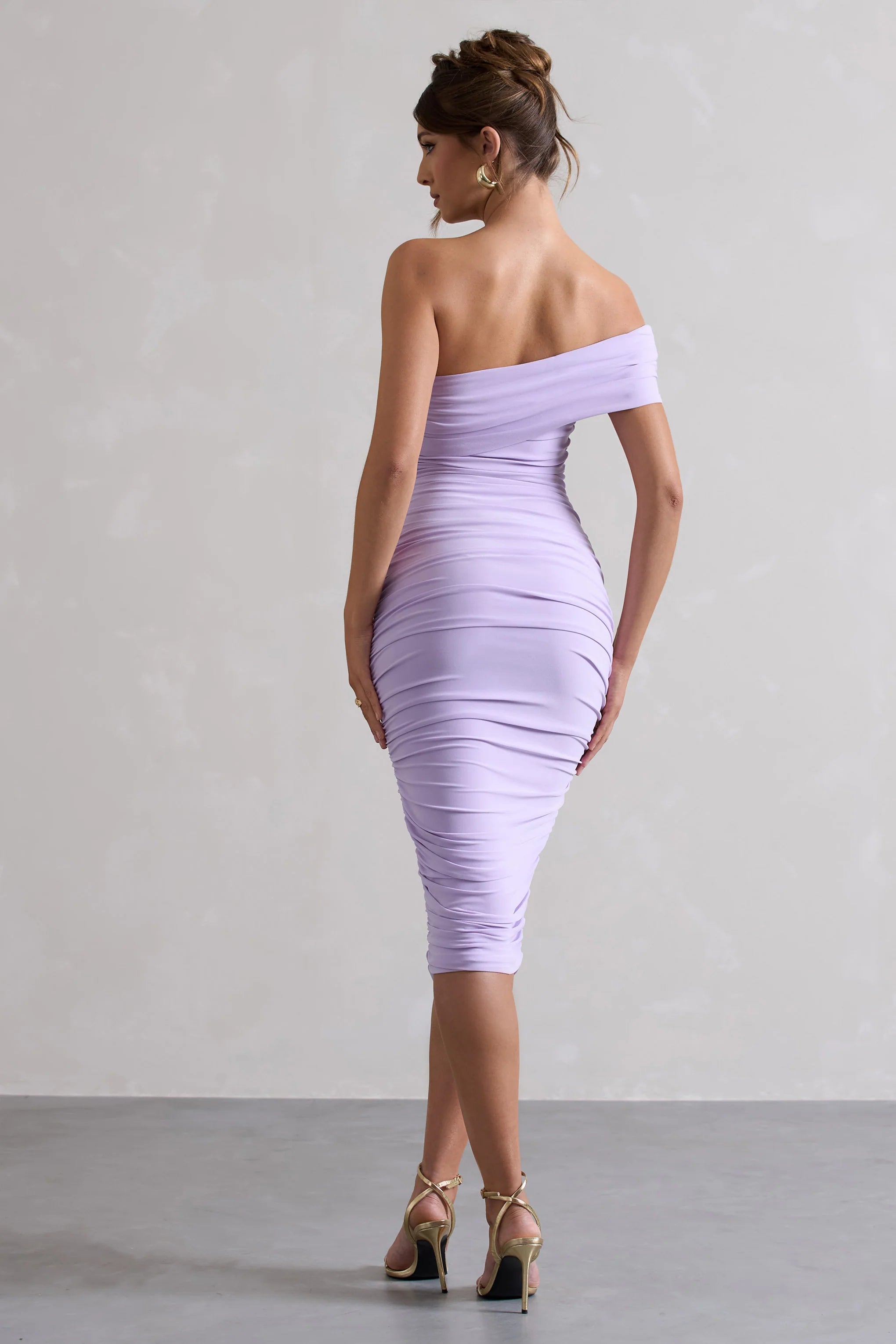 Remember Me | Lilac One Shoulder Midi Dress