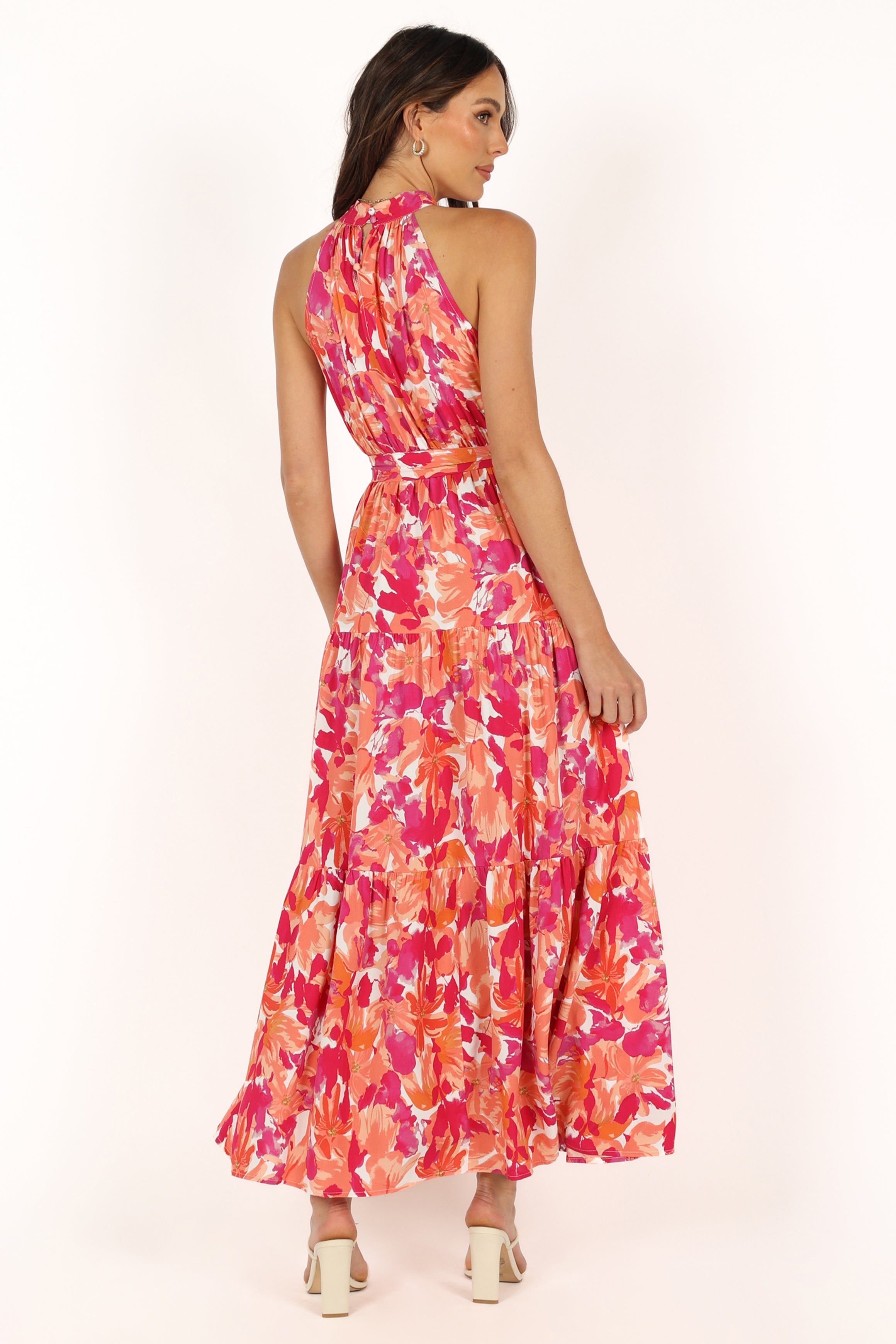 Caroline Maxi Dress - Red Orange