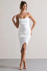 Soulmate | White Bandeau Midi dress