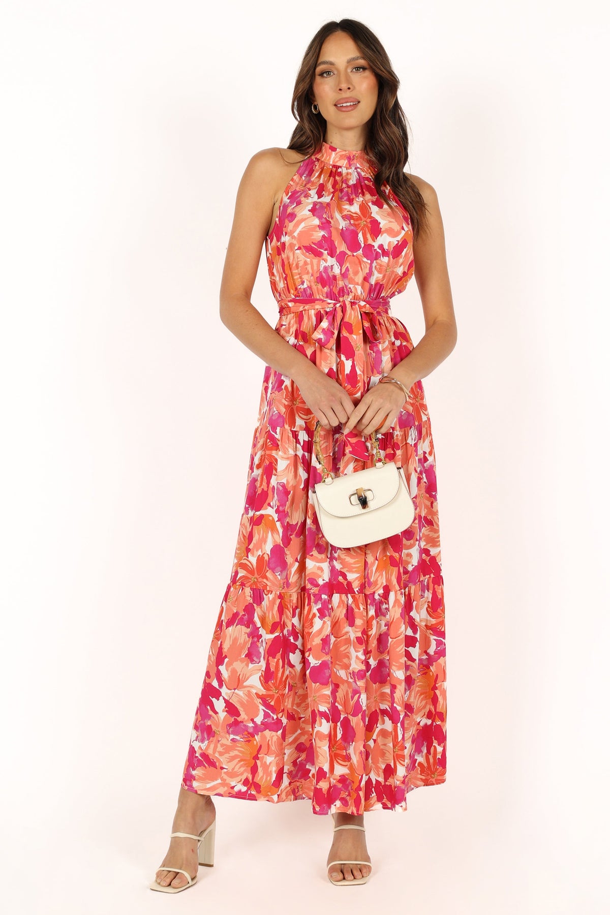 Caroline Maxi Dress - Red Orange