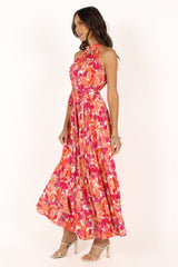 Caroline Maxi Dress - Red Orange